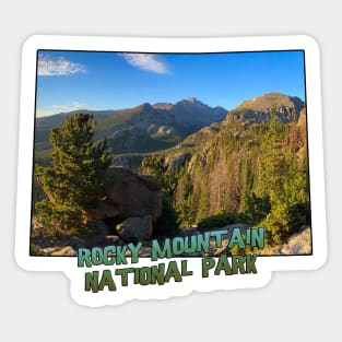 Colorado State Outline (Rocky Mountain National Park) Sticker